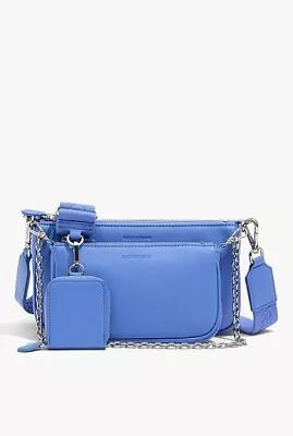 NEW RRP$149 COUNTRY ROAD Double Pouch CROSSBODY BAG In Cornflower Blue • $74.95