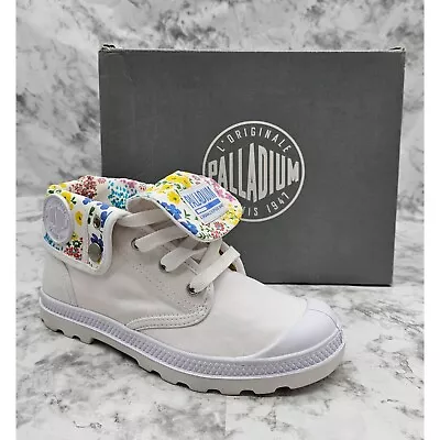 Palladium Baggy Low LP White & Star White Women's Casual Combat Boots Size 7 • £66.59