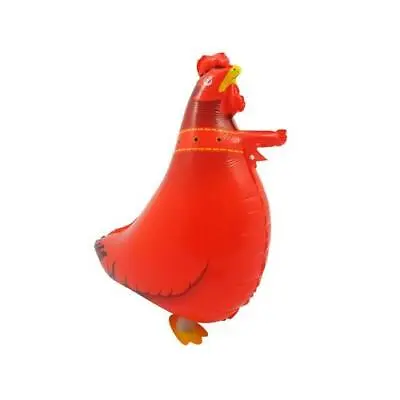Chicken-Shaped Air Walking Balloon Best For Animal-themed Decorations Red. • £3