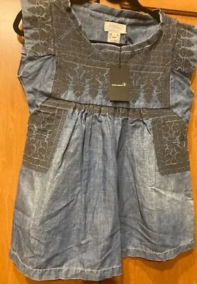 NWT Isabel Marant Etoile SZ 0/S DUMAS DEMMA Denim Embroidered Top Tunic # 4501 • $387.71