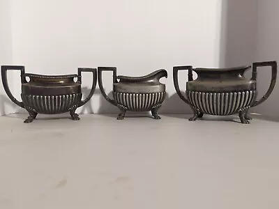 Vintage Wilcox Silver Plate Co Tea Set Creamer Sugar 5099 Rare  • $49.99