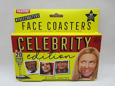 $7.69 • Buy Paladone Party Celebrity Face Coasters Drink Coasters You Can Wear 20 Piece Set