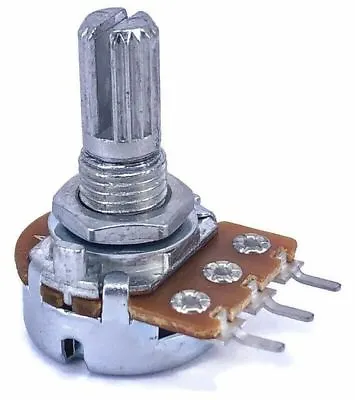 Mini Potentiometer Alpha A100K 100K 16mm Logarithmic Audio PC Mount • $5.87