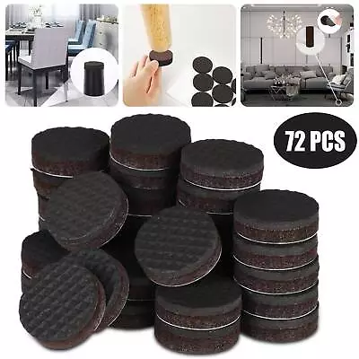 72Pcs Non-Slip Felt Pads For Furniture Chair Feet Leg Hardwood Floors Protectors • $7.48