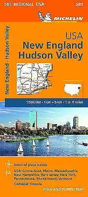 Michelin Map USA New England Hudson Valley Michel • £6.53