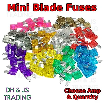 Mini Blade Fuse 2A 3A 4A 5A 7.5A 10A 15A 20A 25A 30A ATM Auto Car Fuses Bike Amp • £34.99