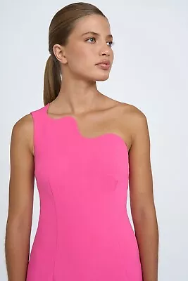 By Johnny Dress Size 6. WAVE ONE SHOULDER MINI - PINK • $40