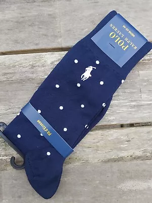 Genuine POLO RALPH LAUREN Fil D'Ecosse Navy Ankle Socks 43-46 UK 9-11 RL21 • £22.50