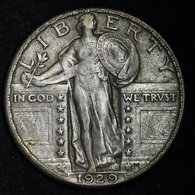 1929 Standing Liberty Silver Quarter CHOICE AU FREE SHIPPING E239 WEM • $67.65