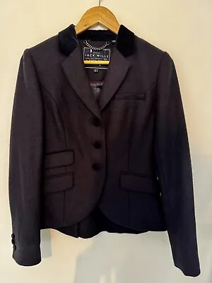 Jack Wills Moon Wool Blazer Women’s Size UK 10 Navy Hacking Jacket • £35