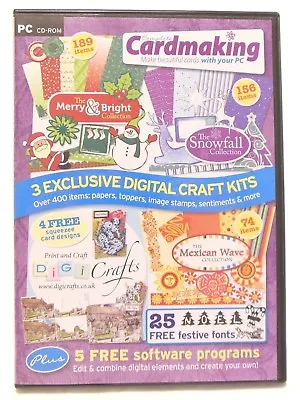 £5.49 • Buy Complete Cardmaking Card CD Issue 26 CHRISTMAS 3 Digital Craft Kits XMAS FONTS