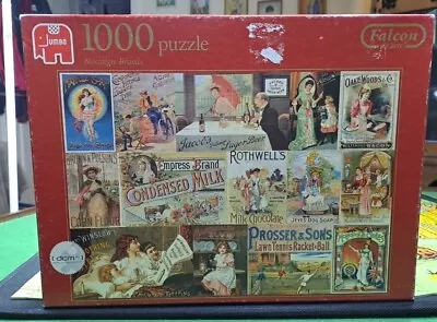 Nostalgic Brands Vintage Advertising Jigsaw 1000 Piece Falcon De Luxe Puzzle • £5.99