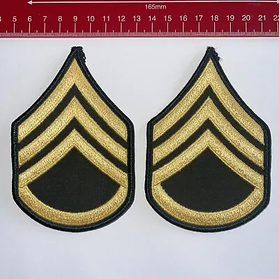 £7.99 • Buy 2 X Vintage United States Army Staff Sergeant SSG Patch Insignia E6 E-6 OR-6 US