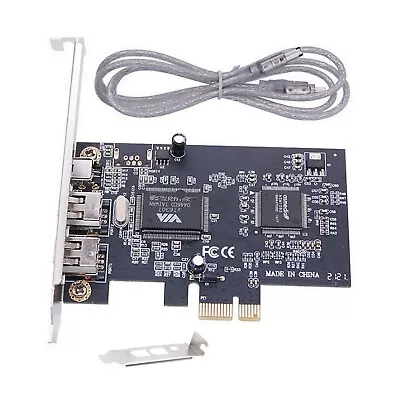 3 Ports 1394A Firewire Expansion Card Express 1X To External IEEE 1394 Adapter • £16.42