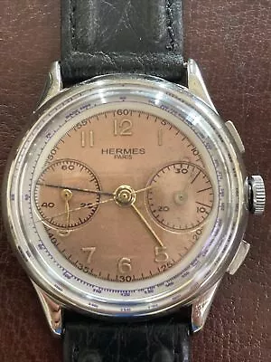 Vintage Hermes Paris Chronograph Wrist Watch • $500