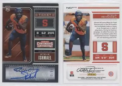 2018 Contenders Draft Picks College Bowl Ticket /99 Steve Ishmael Rookie Auto RC • $12.04