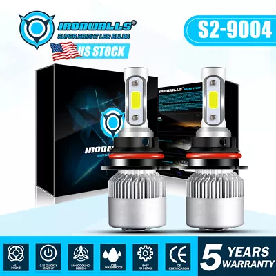 9004 HB1 LED Headlight 2000W 300000LM Super Bright Light Bulbs White 6000K HID • $16.99