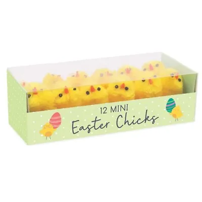 Mini Easter Chicks - 12 Pack Cute DIY Crafts Bonnet Decorations Kids Children • £3.99