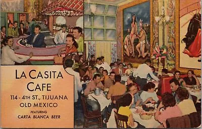 La Casita Cafe Tijuana Old Mexico Postcard PC492 • $4.99