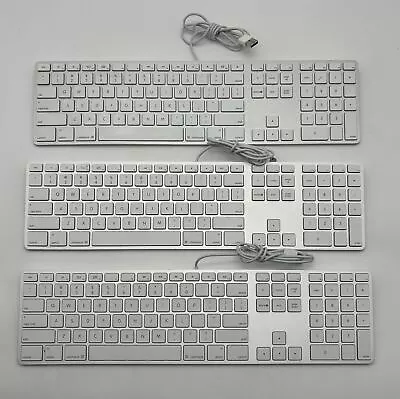 Apple A1243 Wired Aluminum Keyboard With Numeric Keypad - Lot Of 3 • $59.99