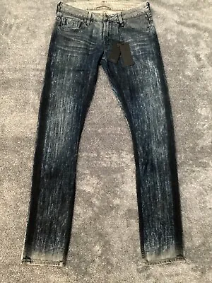 Guess Jeans Dark Acid Wash Skinny Blue Wash Low Rise Men’s Size 30x31 NEW • $49.99