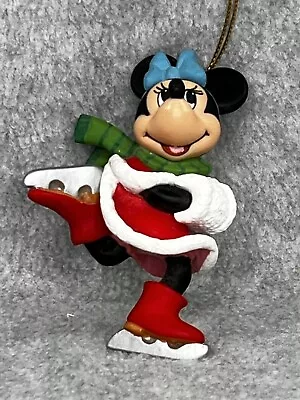 Disney Grolier Minnie Mouse Ice Skating Christmas Ornament • $4.87