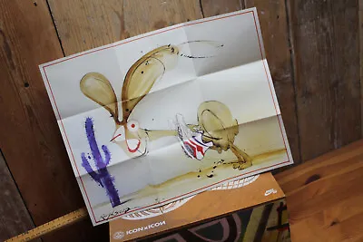 RARE Nike Ralph Steadman Air 180 Hare Poster Card Vintage Promo SB BearBrick OG • £82.99