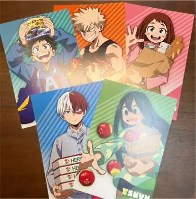 My Hero Academia Postcard Complete 5 Set Animate Purchase Benefits Japan • $37.49