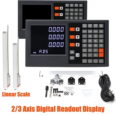 2/3 Axis LCD DRO Digital Readout 5um Linear Glass Scale CNC Encoder Mill Lathe • $79.10