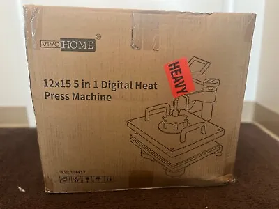 Vivohome 12”x15” 5 In 1 Digital Heat Press Machine (tshirts And Mugs) • $115
