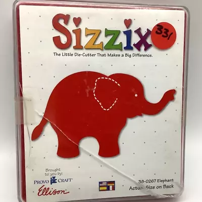 #331 Sizzix Elephant Die 38-0267 Provo Craft Ellison • $6