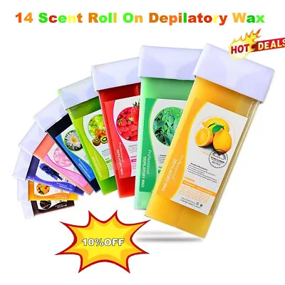 14 Scent 100g/Roll On Hot Depilatory Wax Cartridge Heater Waxing Hair Removal√✨ • $6.08