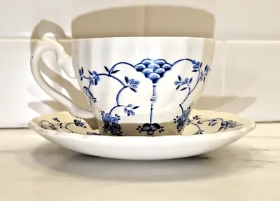 Vintage 1982 Myott Finlandia Cup And Saucer Staffordshire England Blue & White • $5.95