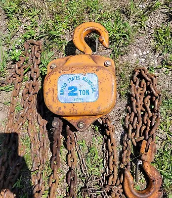 Monorail Boston GN-20AL 2 Ton Manual Chain Hoist 25' Lift Japan Vintage • $349