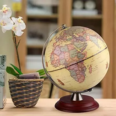 TTKTK Illuminated World Globe For Kids With Wooden StandBuilt In LED For Illumi • £17.59