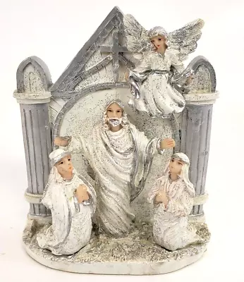 K's Collection Heavenly Child Religious Figurine Jesus Angel Pray White Silver  • $6.99