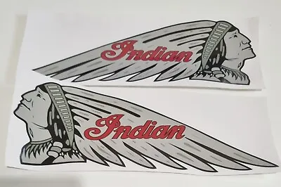 INDIAN WAR BONNET FUEL TANK 2 X 30cm Decal / VINYL STICKER Motorcycle Biker • $16.99