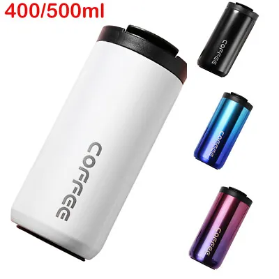 $16.99 • Buy Insulated Coffee Mug Cup Travel Thermal Stainless Steel Flask Vacuum Leakproof