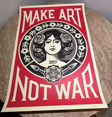 OBEY Giant Shepard Fairey  Make Art Not War  Lithograph Signed • $91.84