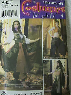 $11.66 • Buy  Simplicity Pattern 5359 Costume: Medieval- Renaissance- Gypsy- Belly Dancer NEW