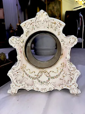 Waterbury “Parlor No. 152” Antique Porcelain Mantel Clock Case • $85