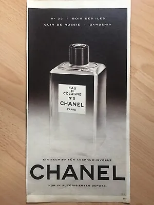 ORIG ADVERTISING ADVERTISING 1964 CHANEL Eau De Cologne N°5  • £5.16