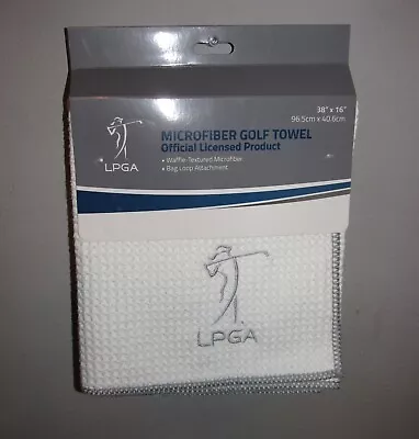 LPGA Microfiber Golf Towel W/ Bag Loop Attachment (38x16 ) BRAND NEW W TAGS • $9.99