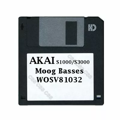 Akai S1000 / S3000 Floppy Disk Moog Basses WOSV81032 • $10.99