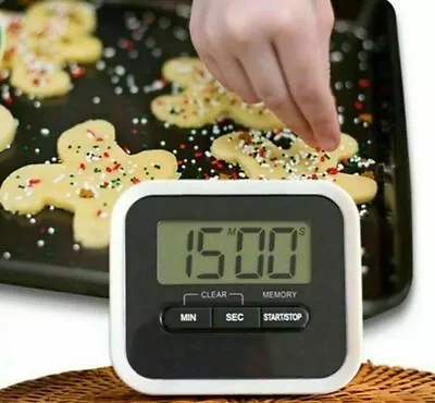 £0.99 • Buy New Magnetic LCD Digital Kitchen Cooking Timer Count-Down Up Clock Loud Alarm UK