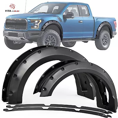 4× Fender Flares Pocket Rivet For 15-17 Ford F-150 F150 Bolt On Paintable Wheel • $85.99