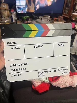 Director Movie Video Slate Clapboard Film Clapper Board Clap Stick Used • $18.95