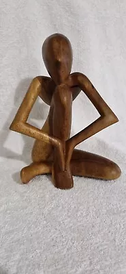 Medicating Man Abstract Wooden Sculpture- New • $25