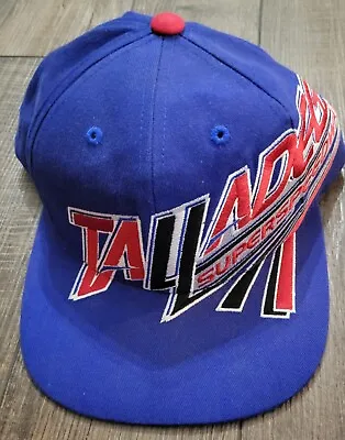 Vintage Talladega Superspeedway NASCAR Racing Blue Adjustable Strapback Blue New • $20