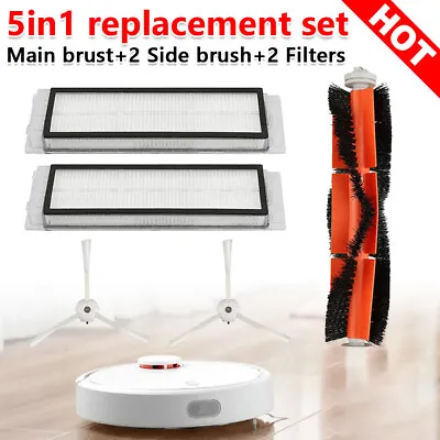 For Xiaomi Mi Robot Vacuum Cleaner Accessories Brush+2Side Brushes+ 2HEPA Filter • $17.75